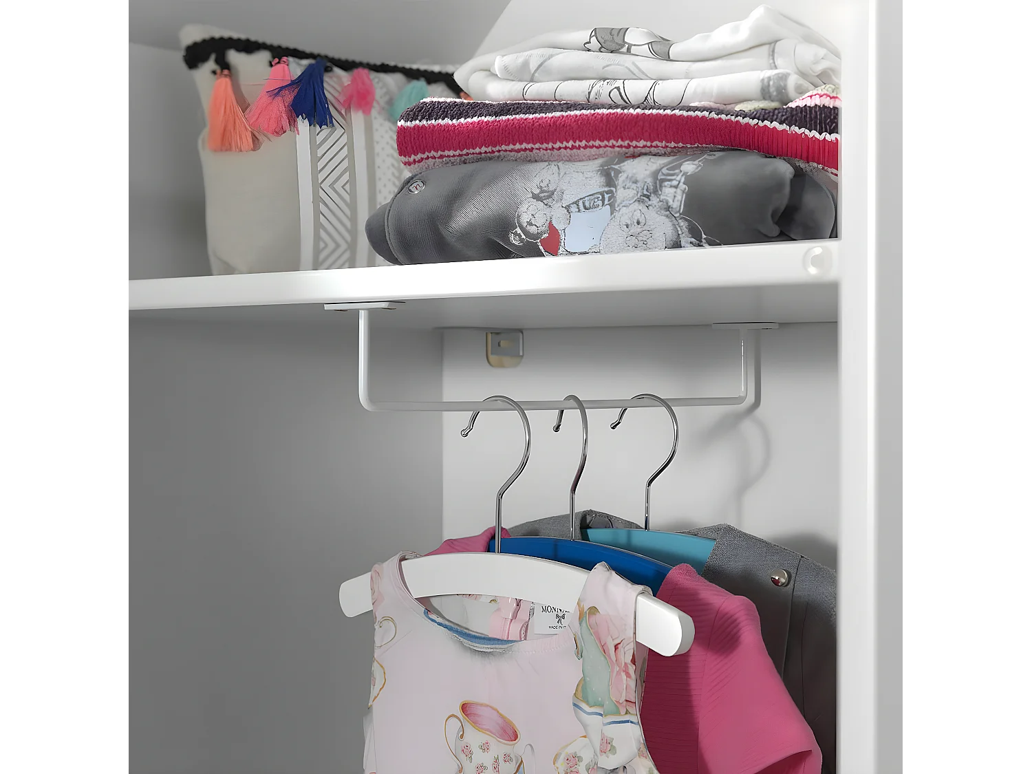 BEAUVILLE - Pack 2 Armoires Cabane 1 Porte Rose et Verte