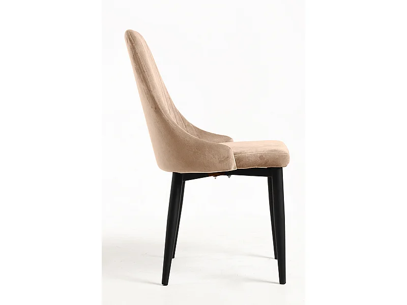 Packs Sillas Comedor - Pack 6 Sillas Kan Terciopelo - Marrón Claro