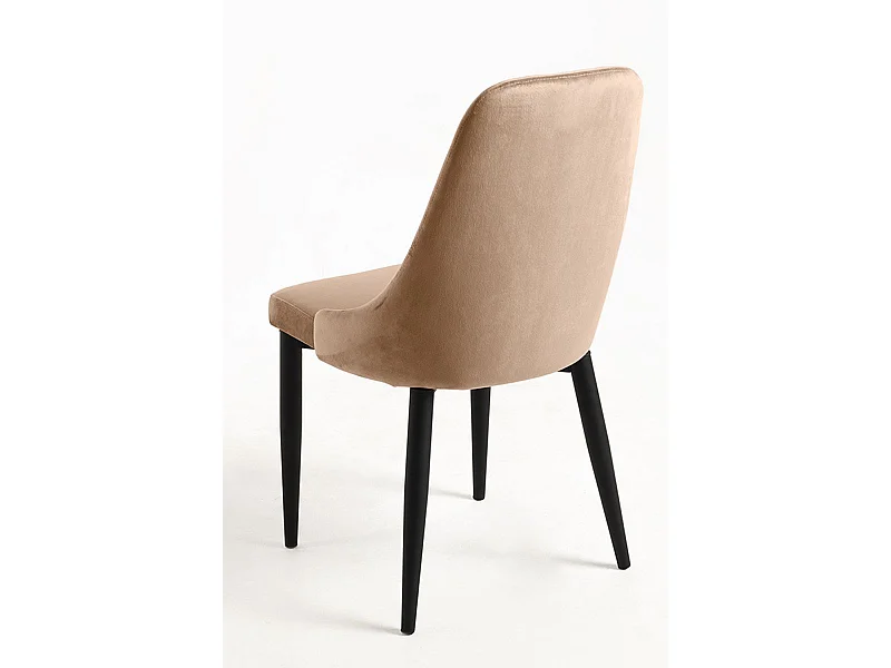 Packs Sillas Comedor - Pack 6 Sillas Kan Terciopelo - Marrón Claro