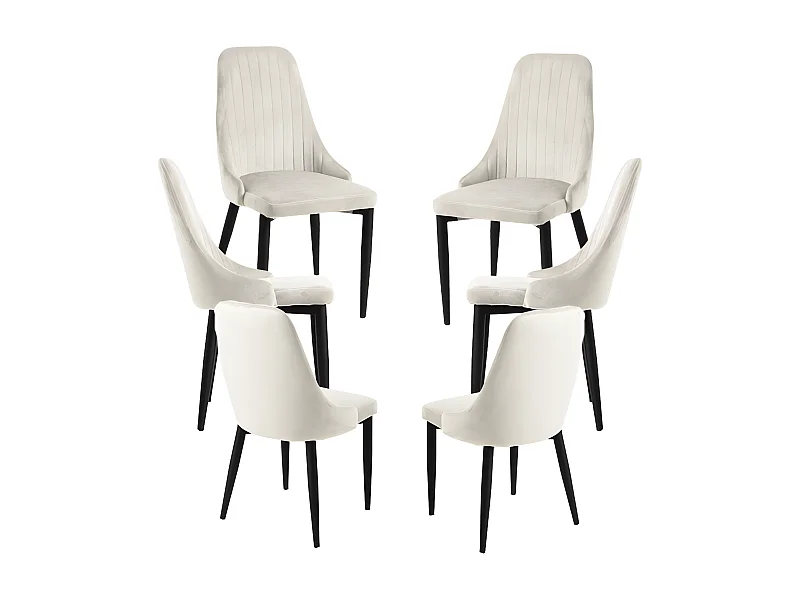 Packs Sillas Comedor - Pack 6 Sillas Kan Terciopelo - Beige
