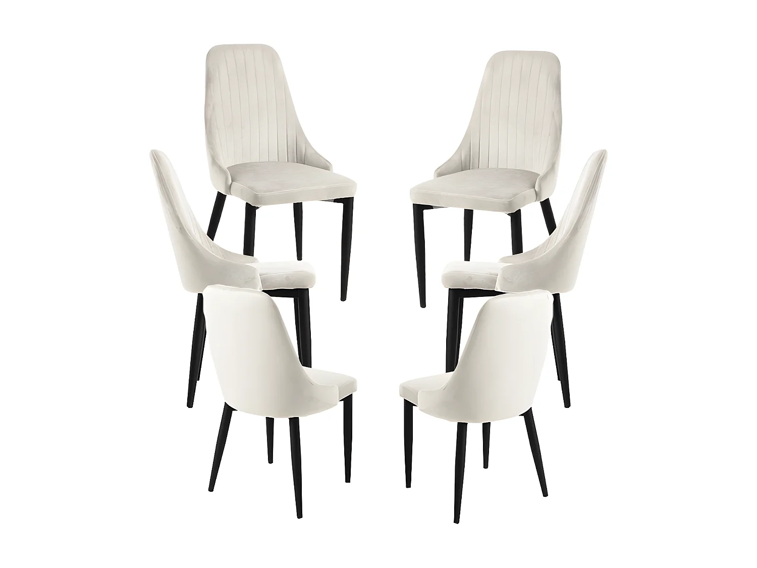 Packs Sillas Comedor - Pack 6 Sillas Kan Terciopelo - Beige