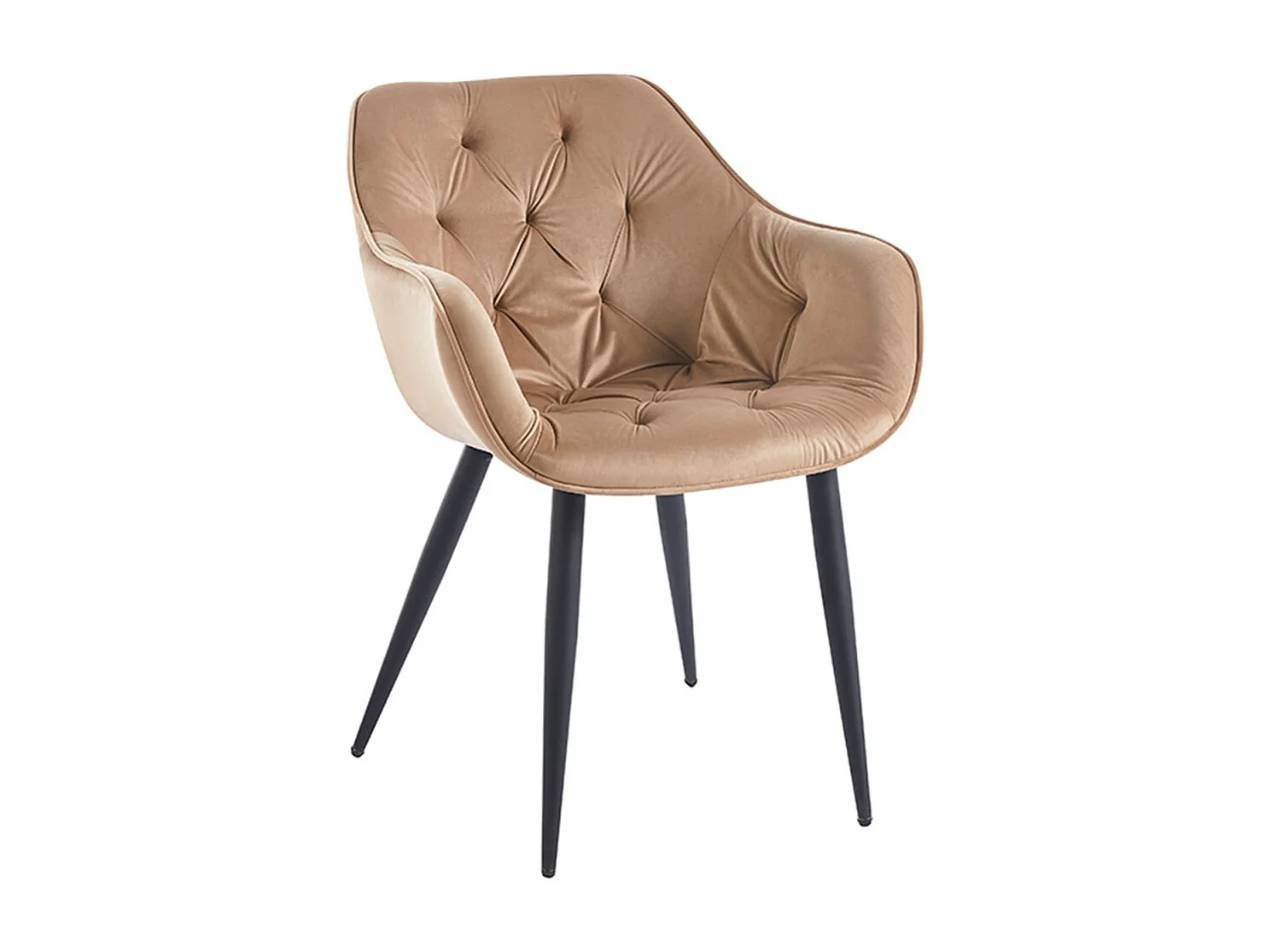 Sillas Comedor - Silla Zandel Black Terciopelo - Champán