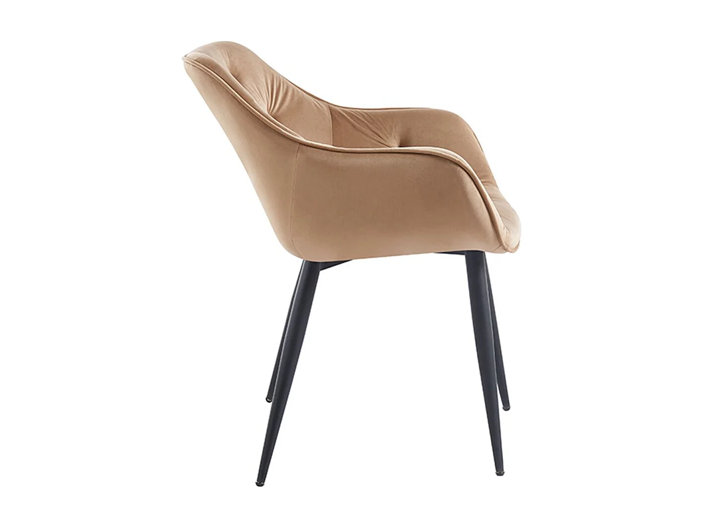 Sillas Comedor - Silla Zandel Black Terciopelo - Champán