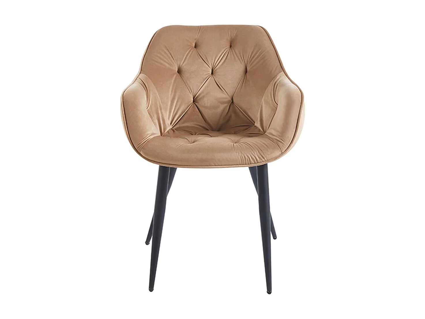 Sillas Comedor - Silla Zandel Black Terciopelo - Champán