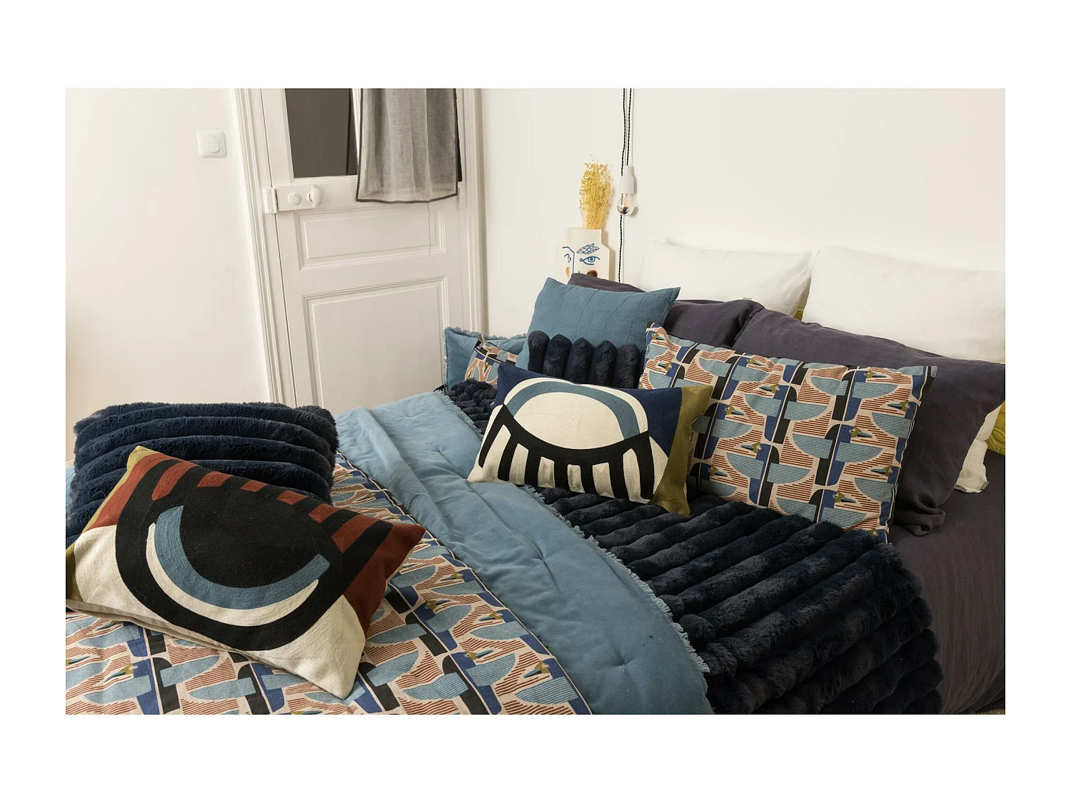 Gedrukt dekbed Farel