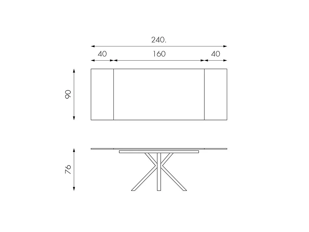 Mesa extensible de 160cm a 240cm moderna encimera de cerámica sobre cristal templado mármol Calacatta Borghini