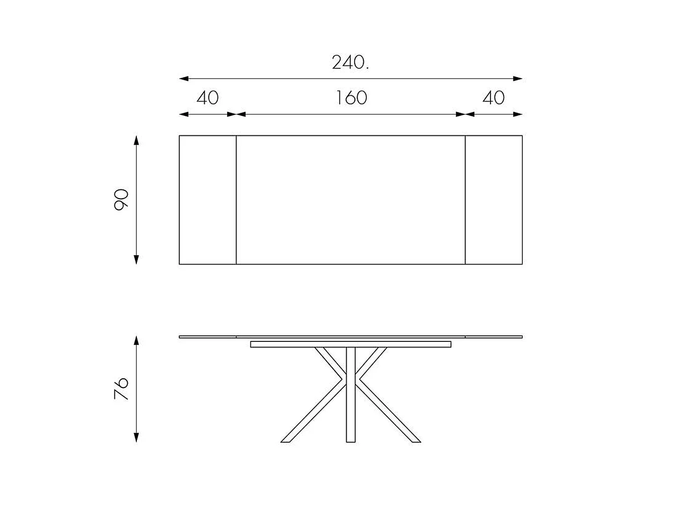 Tavolo Allungabile da 160cm a 240cm moderno Top in Ceramica su Vetro Temperato Marmo Calacatta Borghini