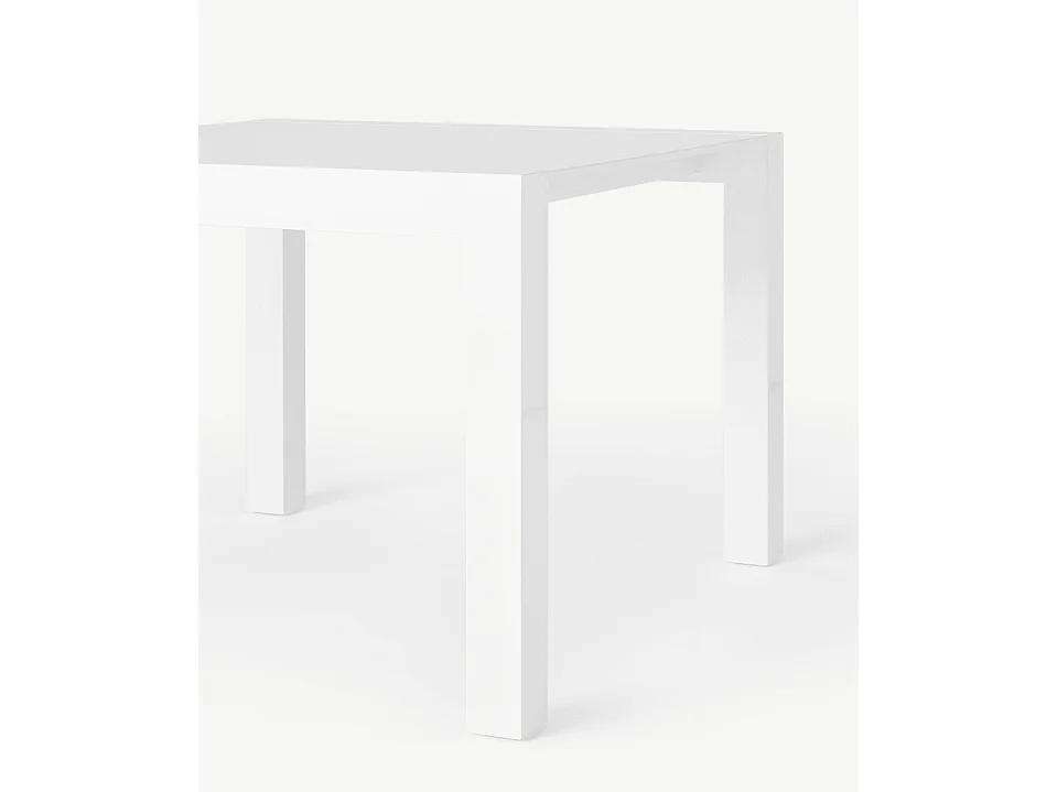 Nemes - Mesa extensible (103/170 x 90 cm) en MDF blanco