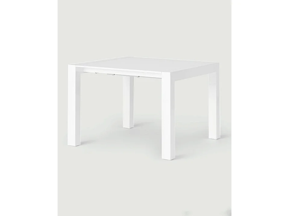 Nemes - Uitschuifbare tafel (103/170 x 90 cm) in wit MDF