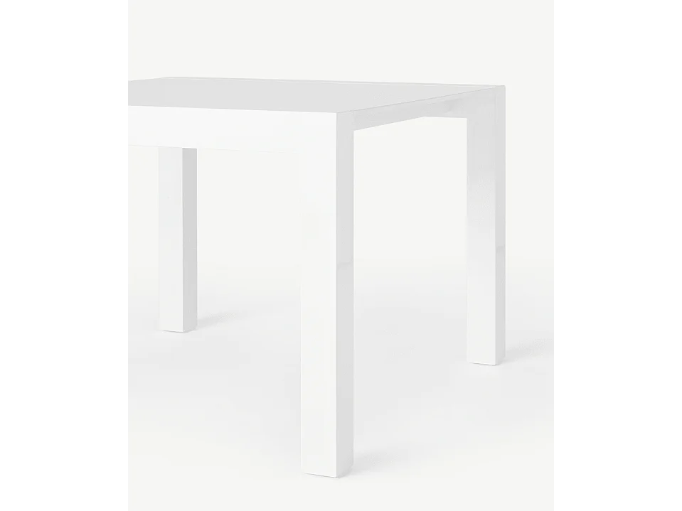 Nemes - Ausziehbarer Tisch (103/170 x 90 cm) aus weißem MDF