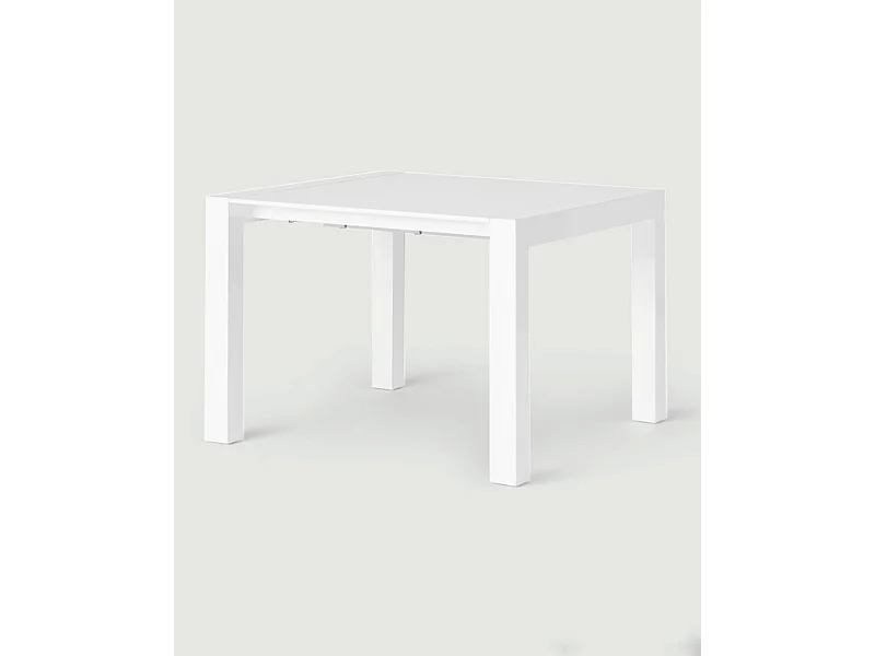 Nemes Table extensible (103/170x90 cm) en MDF Blanc
