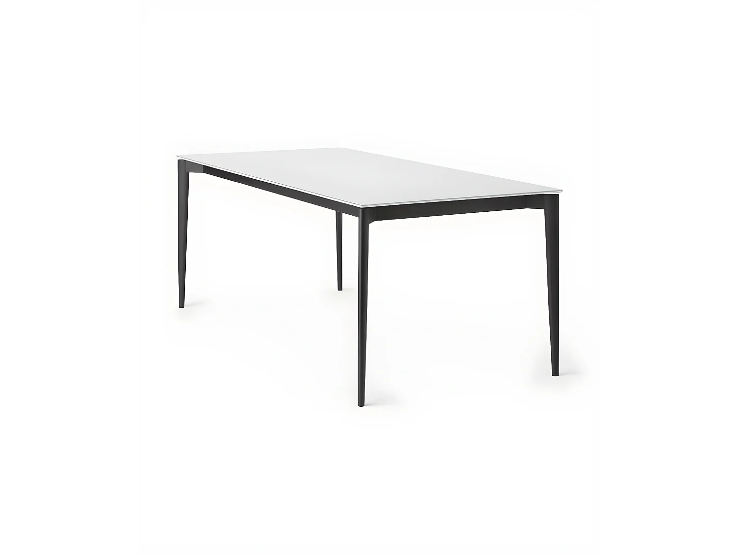 Phoenix Table extensible (190/270 x 90 cm) en Verre Blanc