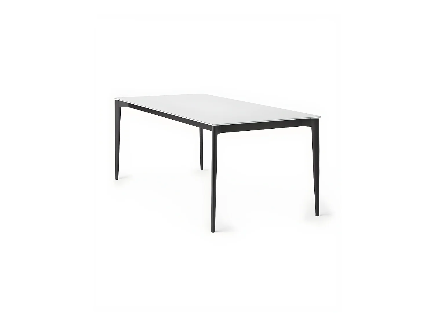 Phoenix Table extensible (190/270 x 90 cm) en Verre Blanc