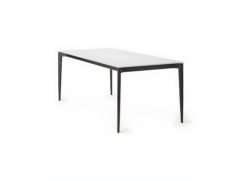 Phoenix Table extensible (190/270 x 90 cm) en Verre Blanc