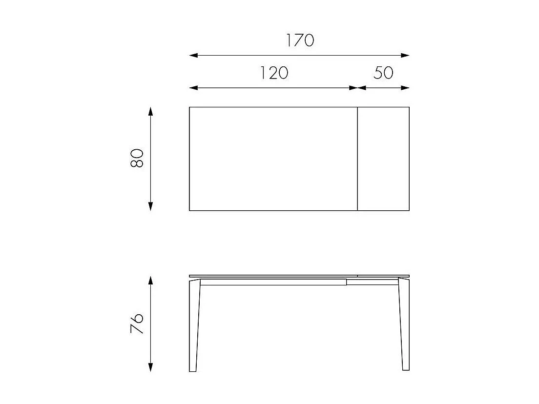 Table extensible de 120cm à 170cm plateau moderne en céramique sur verre trempé marbre Calacatta Borghini