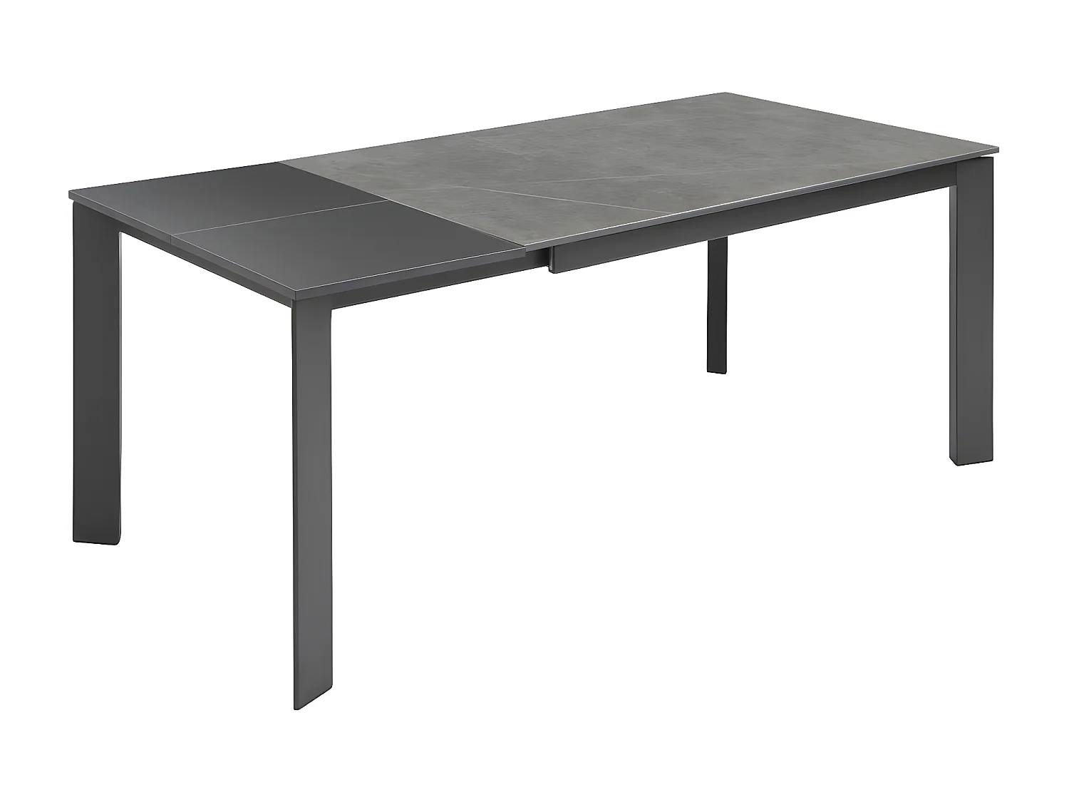 David Table extensible (140/200 x 90 cm) en céramique grise