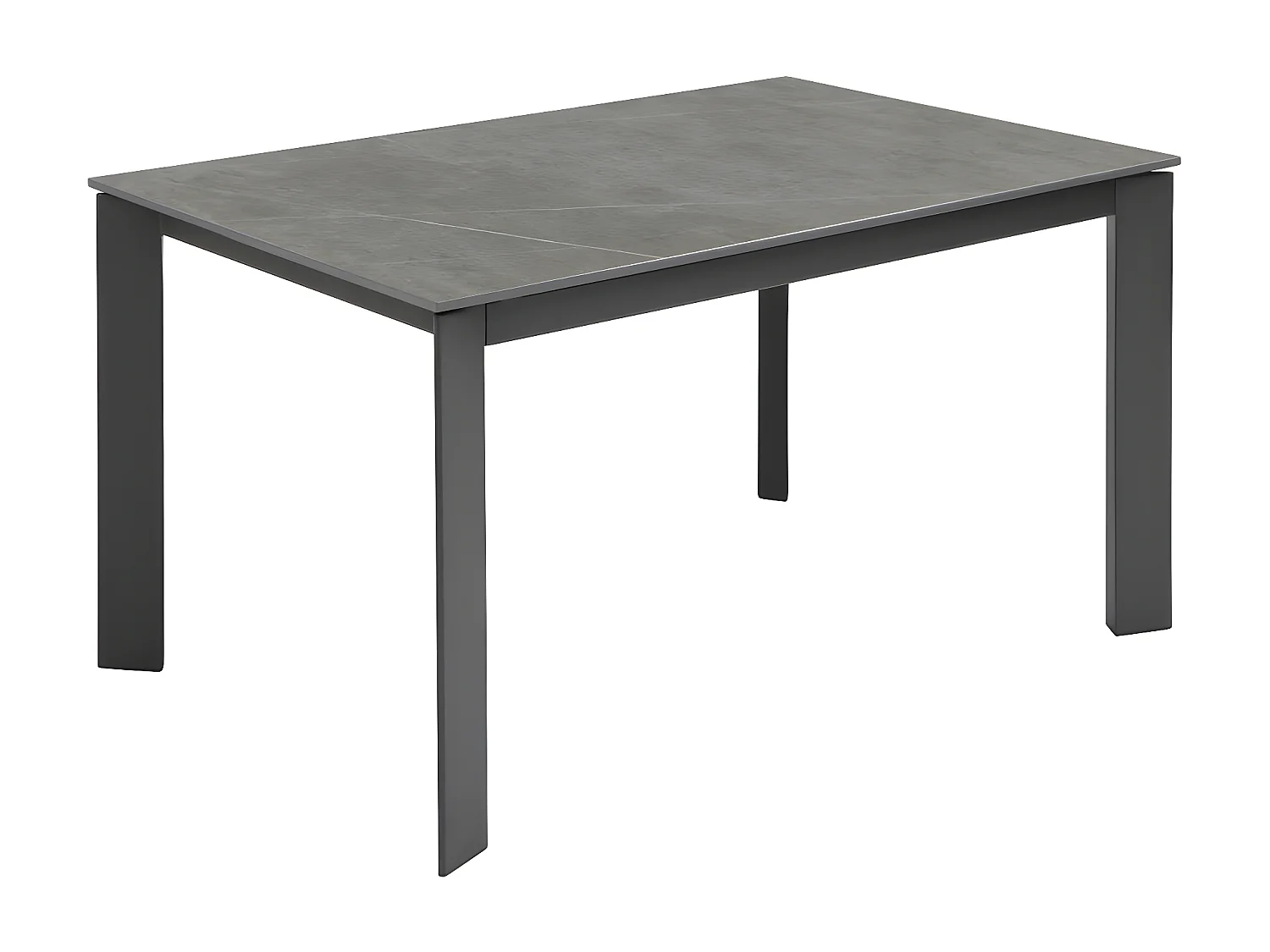 David Table extensible (140/200 x 90 cm) en céramique grise