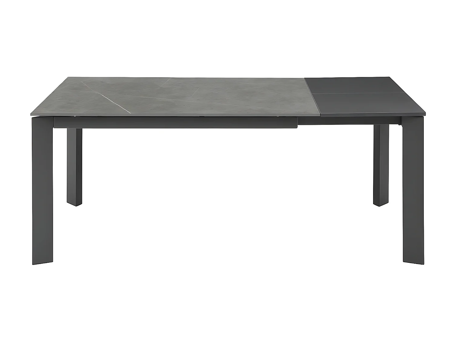 David Table extensible (140/200 x 90 cm) en céramique grise