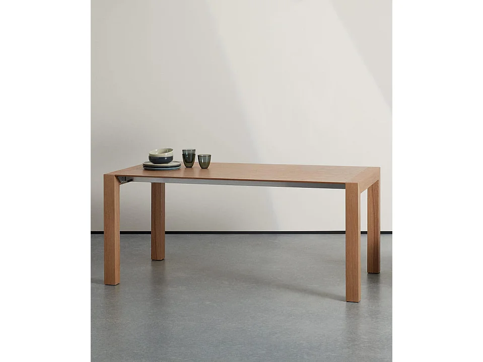 Neal Table extensible (170/264 x 90 cm) en MDF noyer