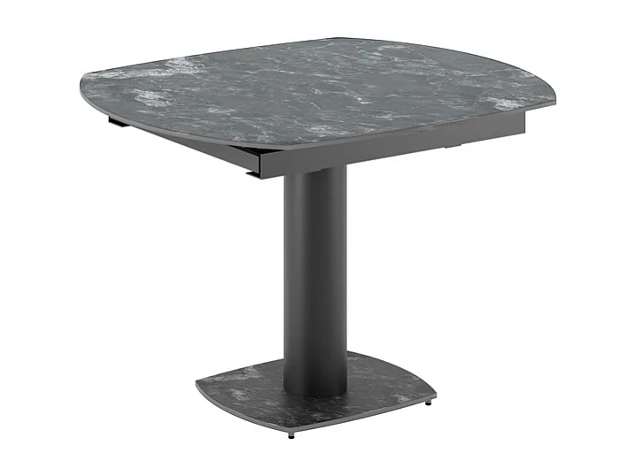 Kyoto Table extensible (120/180 x 90 cm) en verre anthracite