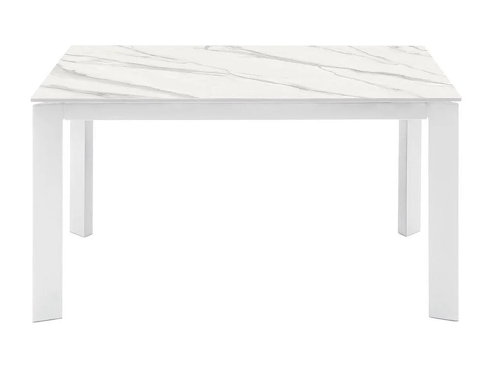 David - Tavolo allungabile (140/200 x 90 cm) in Ceramica Bianca