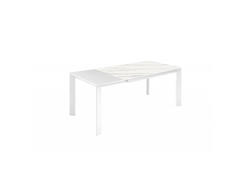 David - Tavolo allungabile (140/200 x 90 cm) in Ceramica Bianca