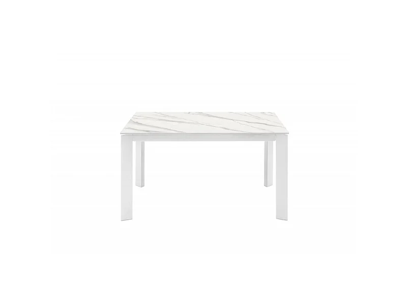 David - Tavolo allungabile (140/200 x 90 cm) in Ceramica Bianca