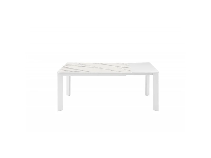 David - Tavolo allungabile (140/200 x 90 cm) in Ceramica Bianca