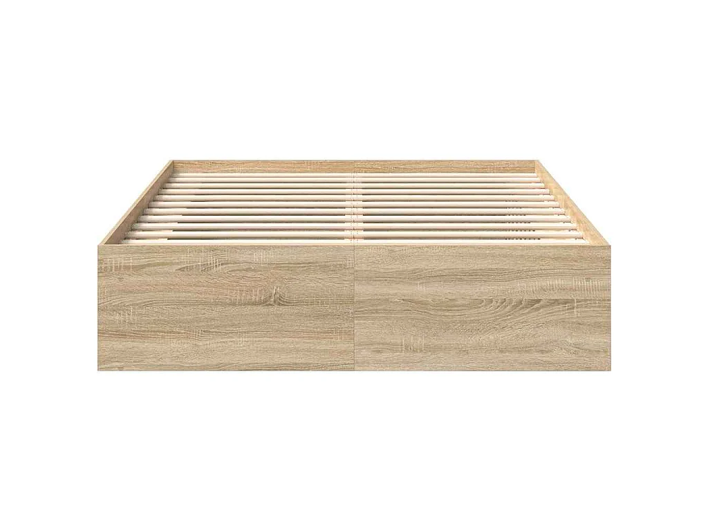 Cadre de lit sans matelas chêne sonoma 160x200 cm