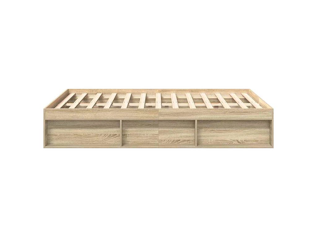 Cadre de lit sans matelas chêne sonoma 160x200 cm