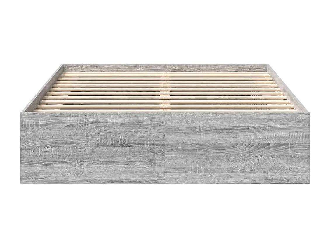 Cadre de lit sans matelas sonoma gris 160x200 cm