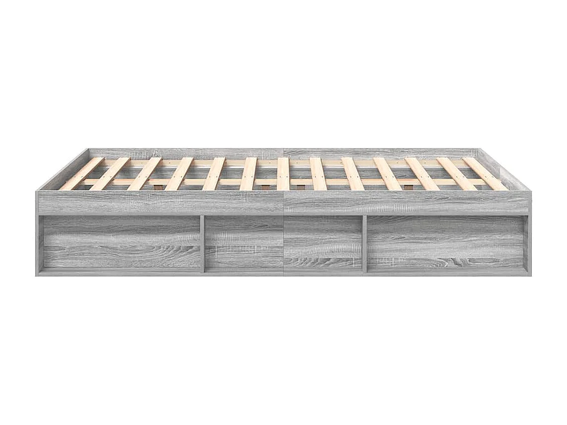 Cadre de lit sans matelas sonoma gris 160x200 cm
