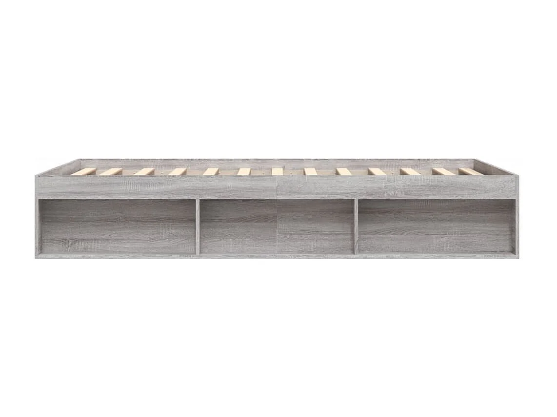 Cadre de lit sans matelas sonoma gris 160x200 cm