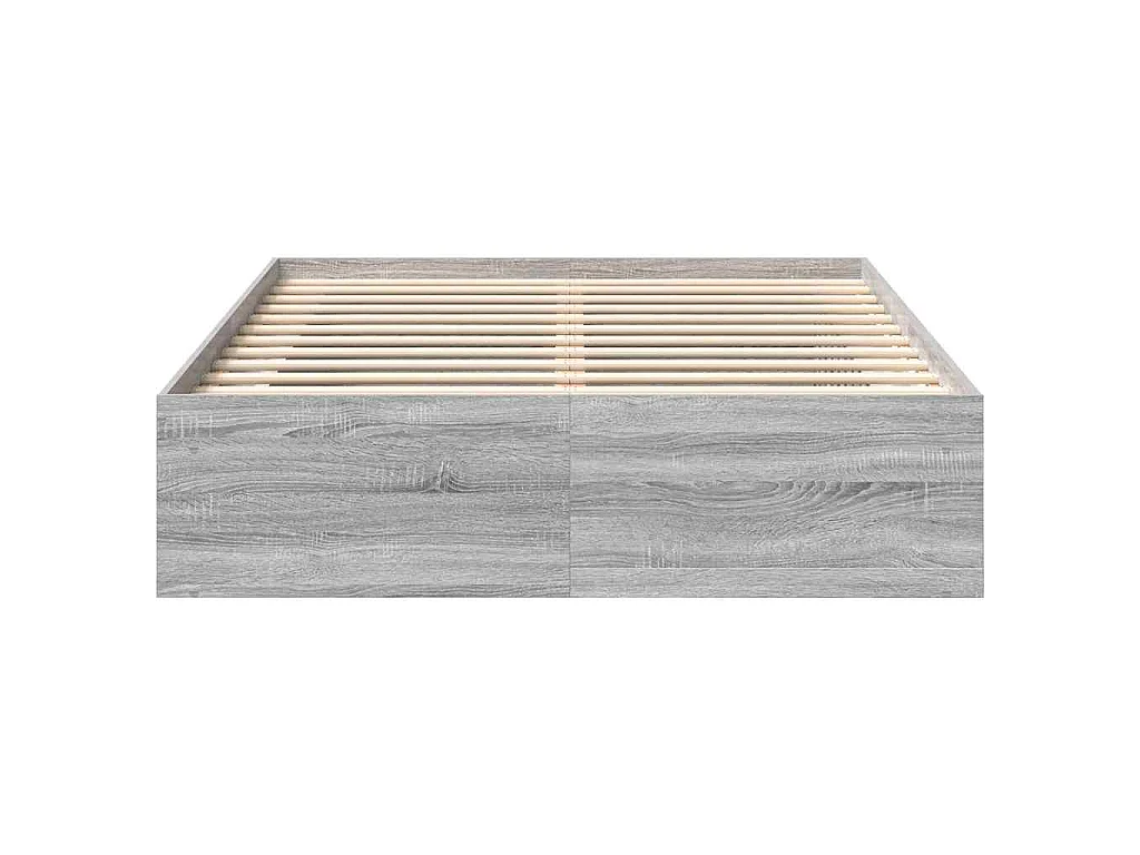 Cadre de lit sans matelas sonoma gris 160x200 cm