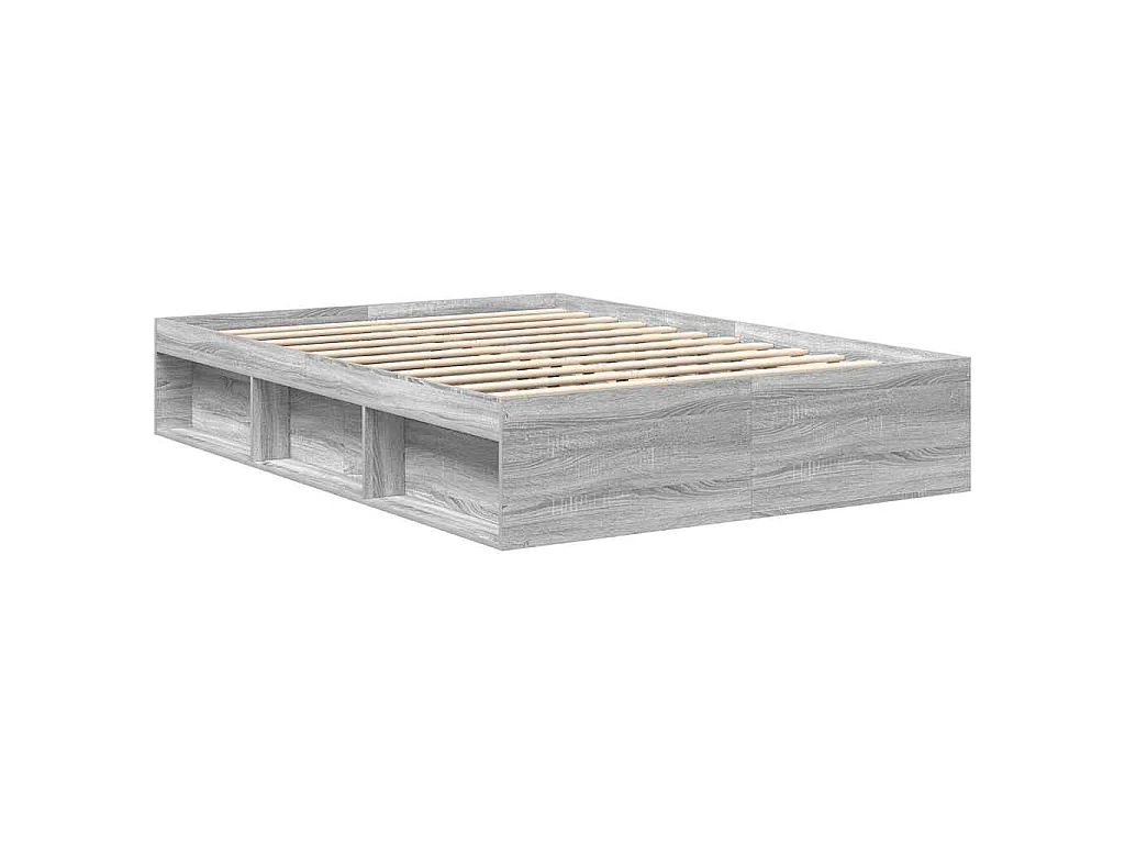 Cadre de lit sans matelas sonoma gris 160x200 cm