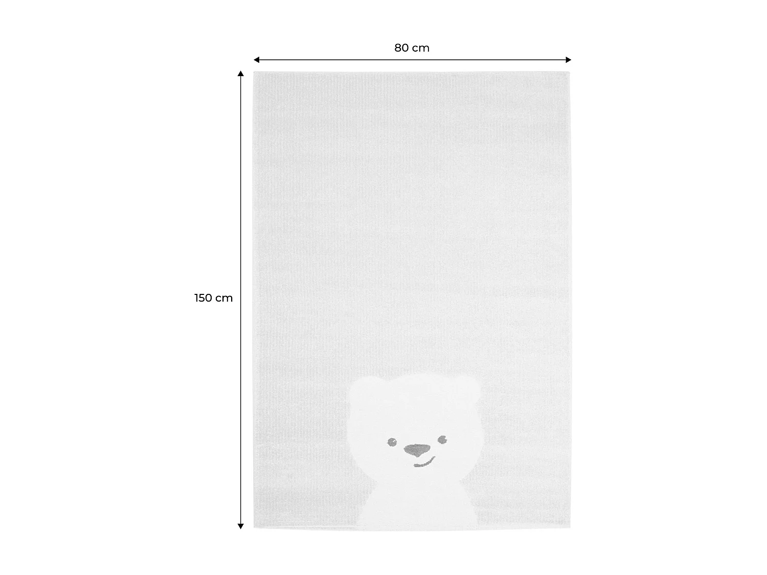 Tappeto per bambini beige/crema, piccolo tappeto con orsetto