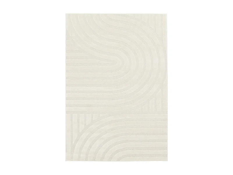 Alfombra interior con motivos de arcos crema