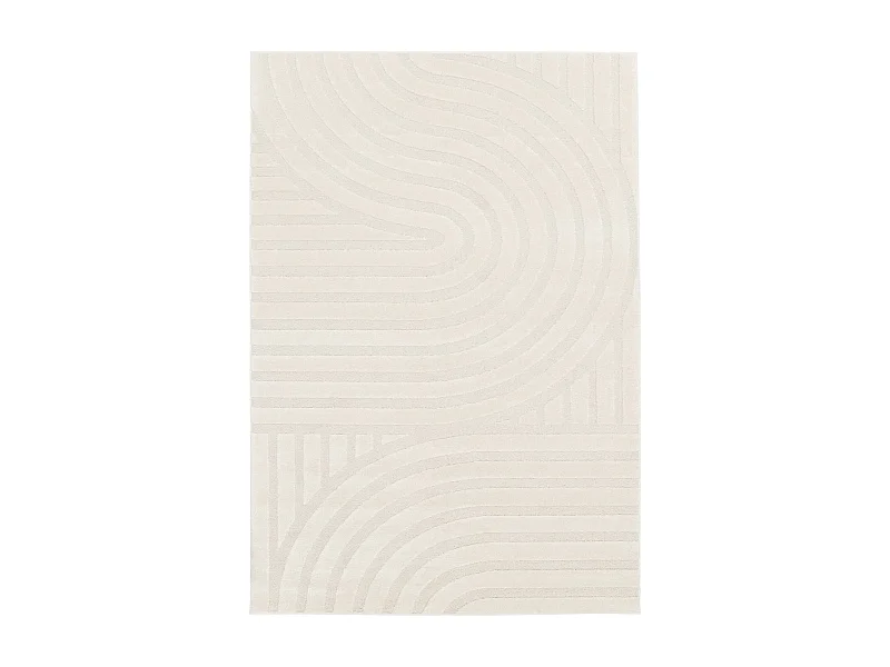 Alfombra interior con motivos de arcos crema