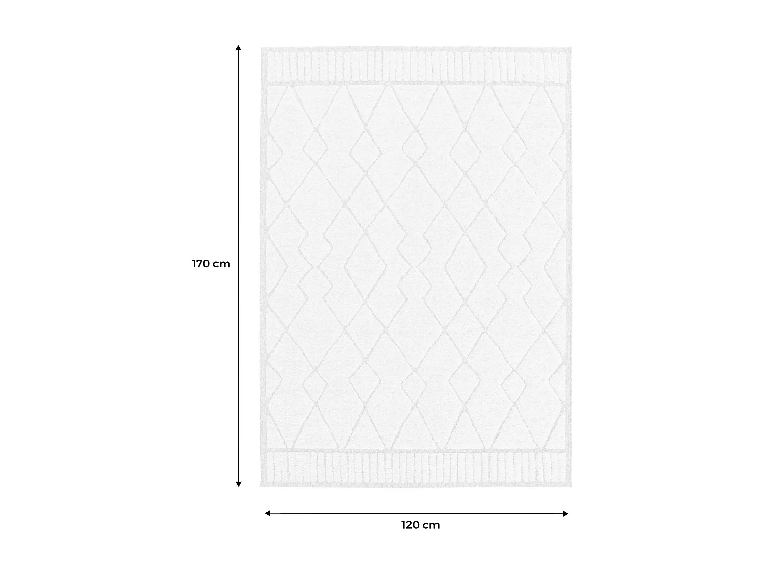 Alfombra interior con motivo étnico bereber, beige y crema