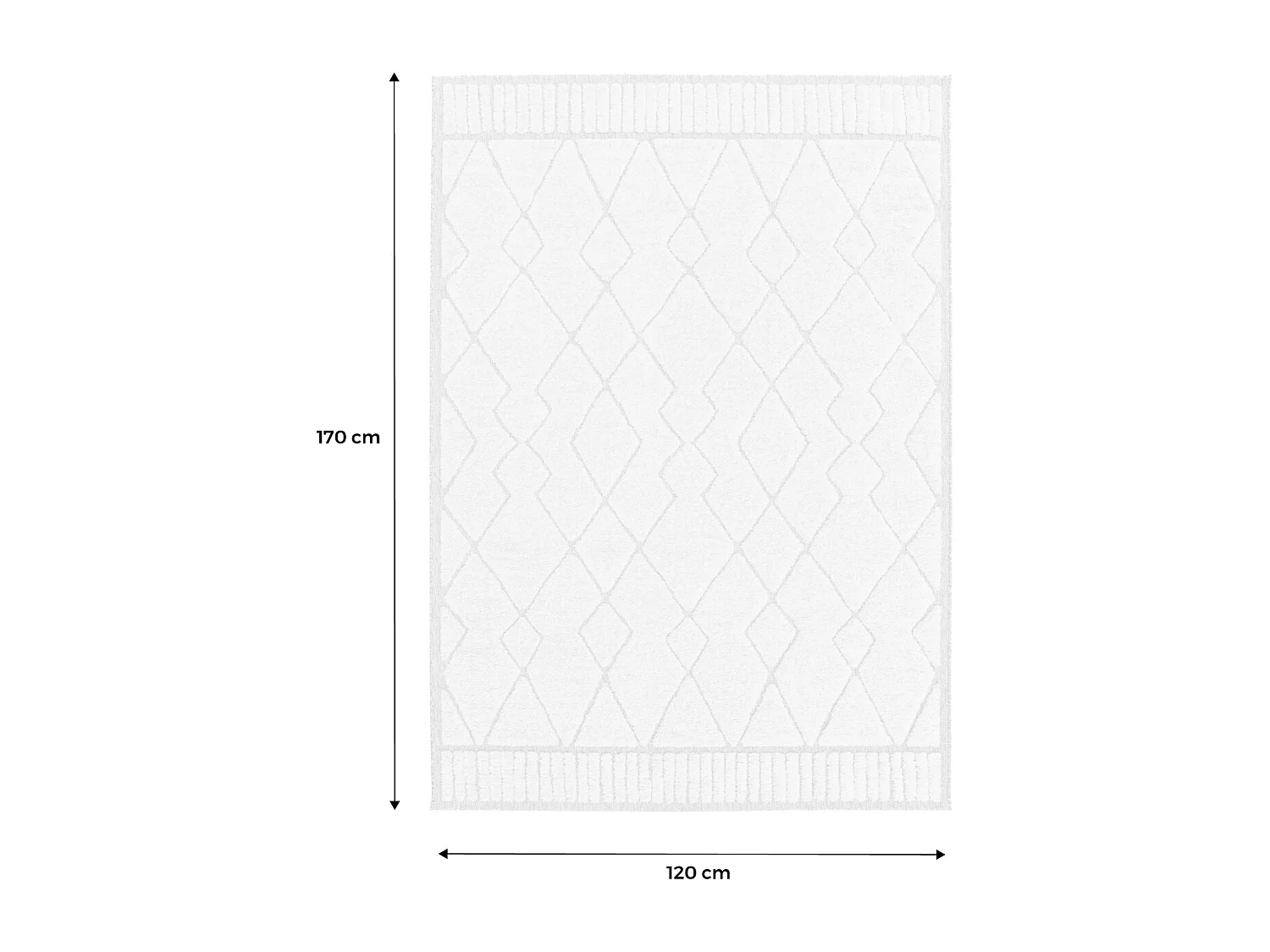 Alfombra interior con motivo étnico bereber, beige y crema