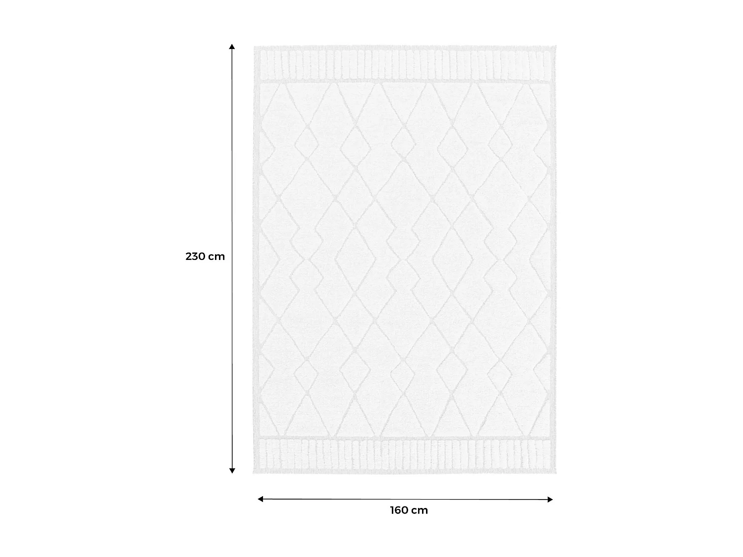 Alfombra interior con motivo étnico bereber, beige y crema