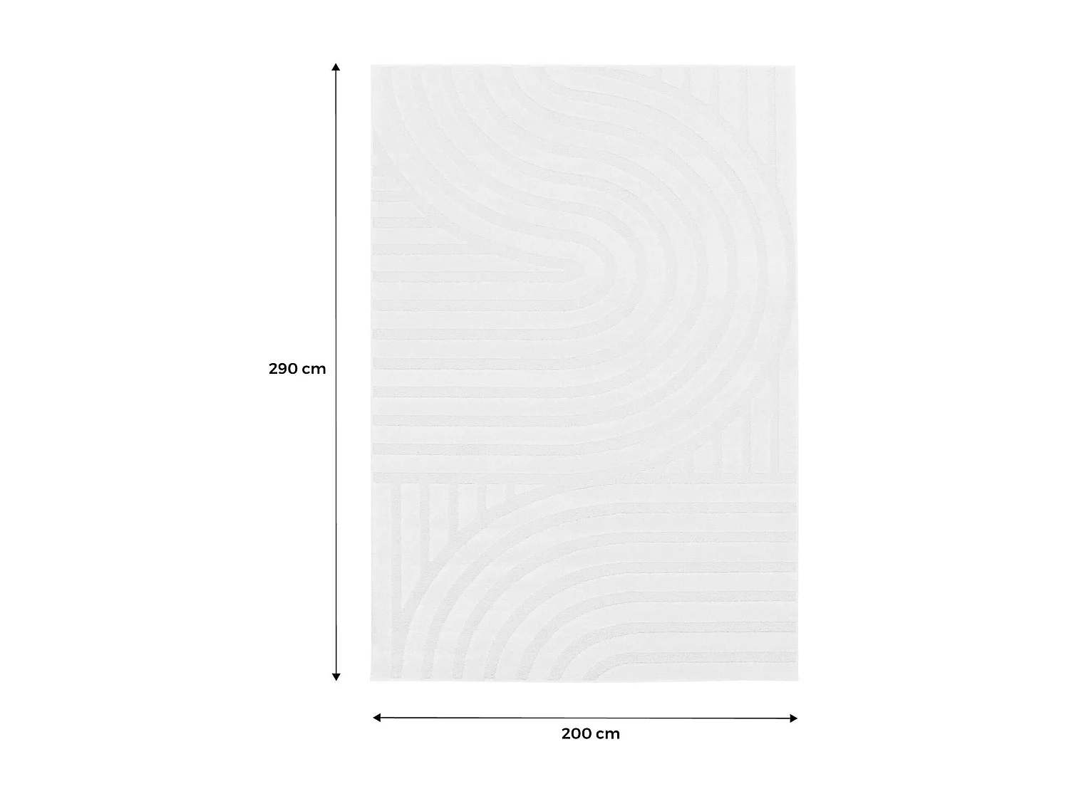 Tappeto interno con archi color crema