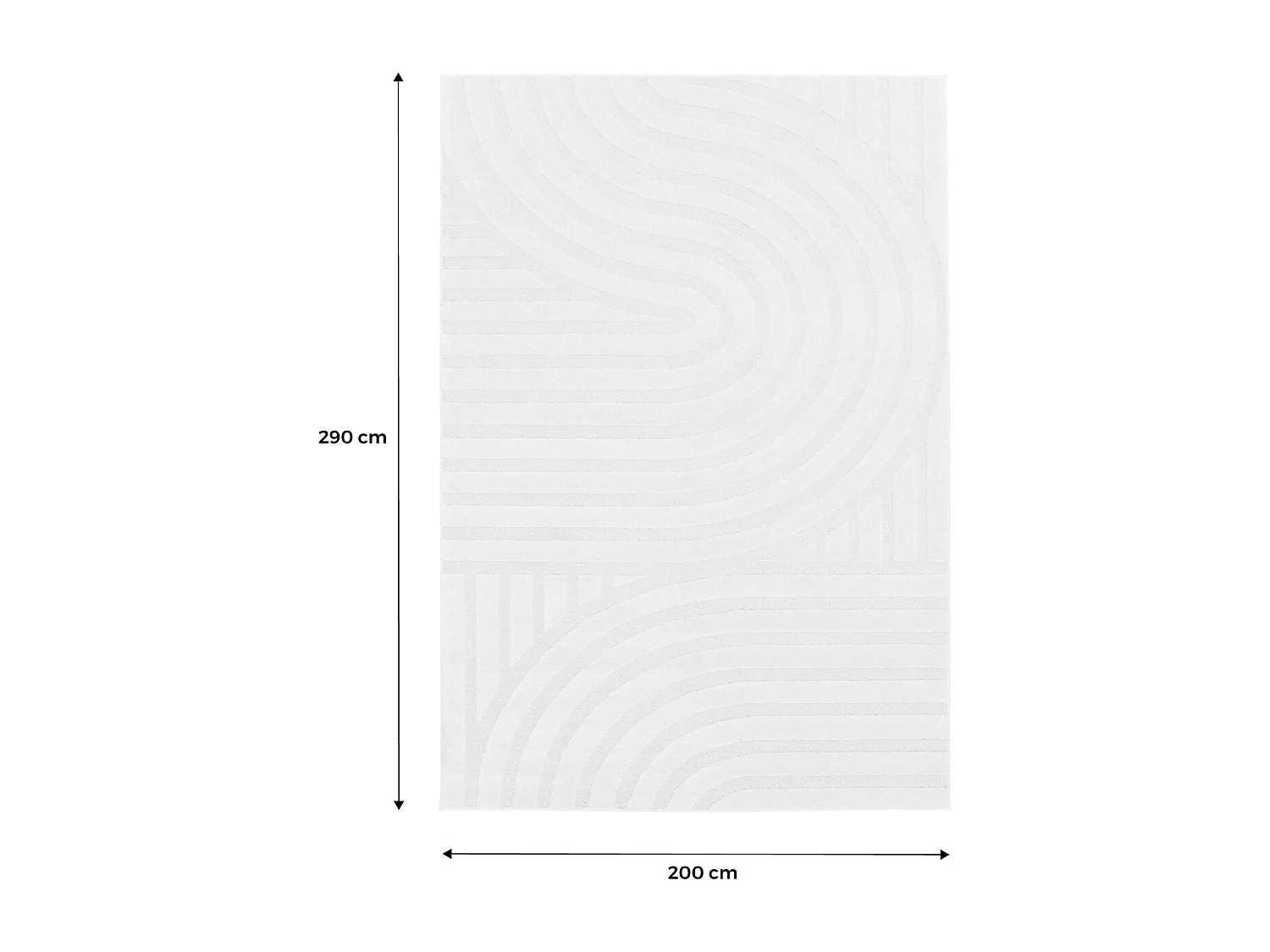 Tappeto interno con archi color crema