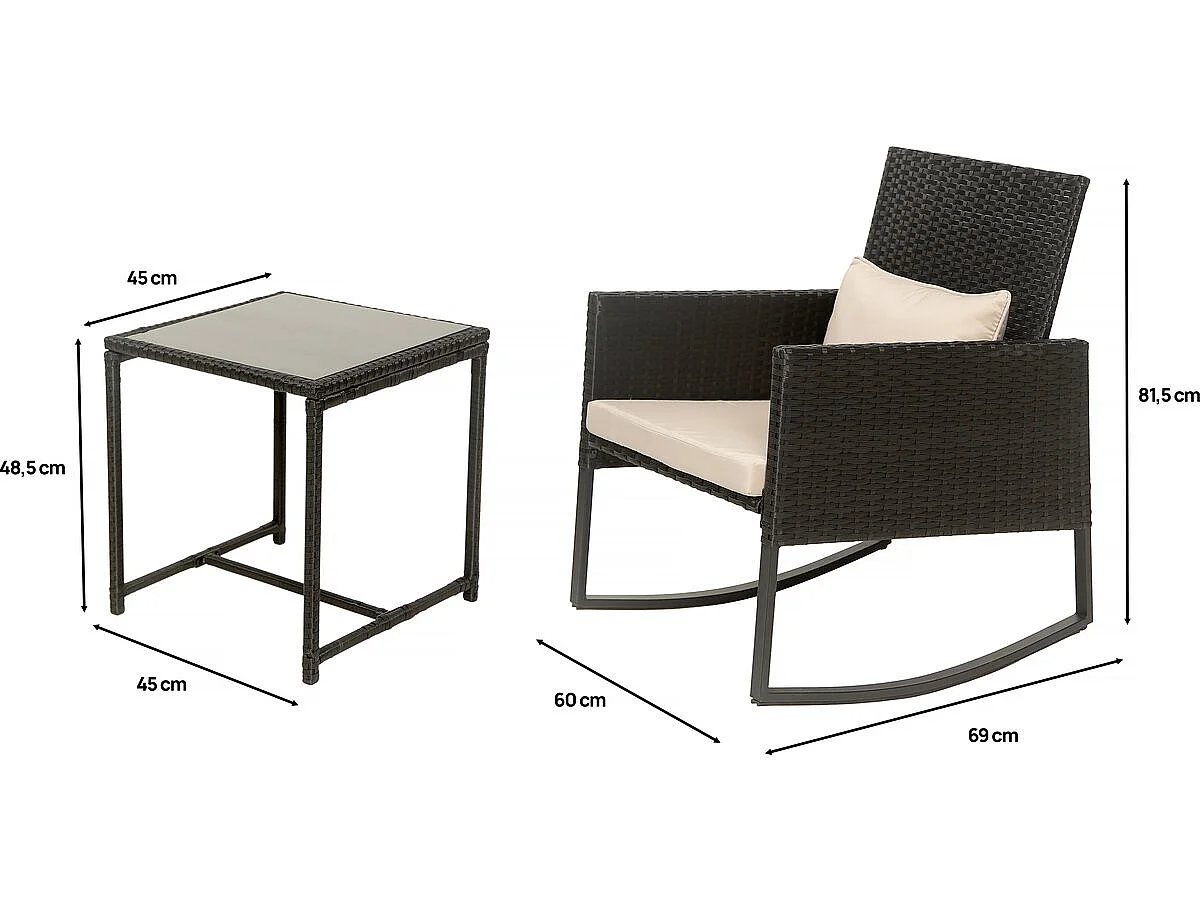 Conjunto de jardín "Garden" - Negro