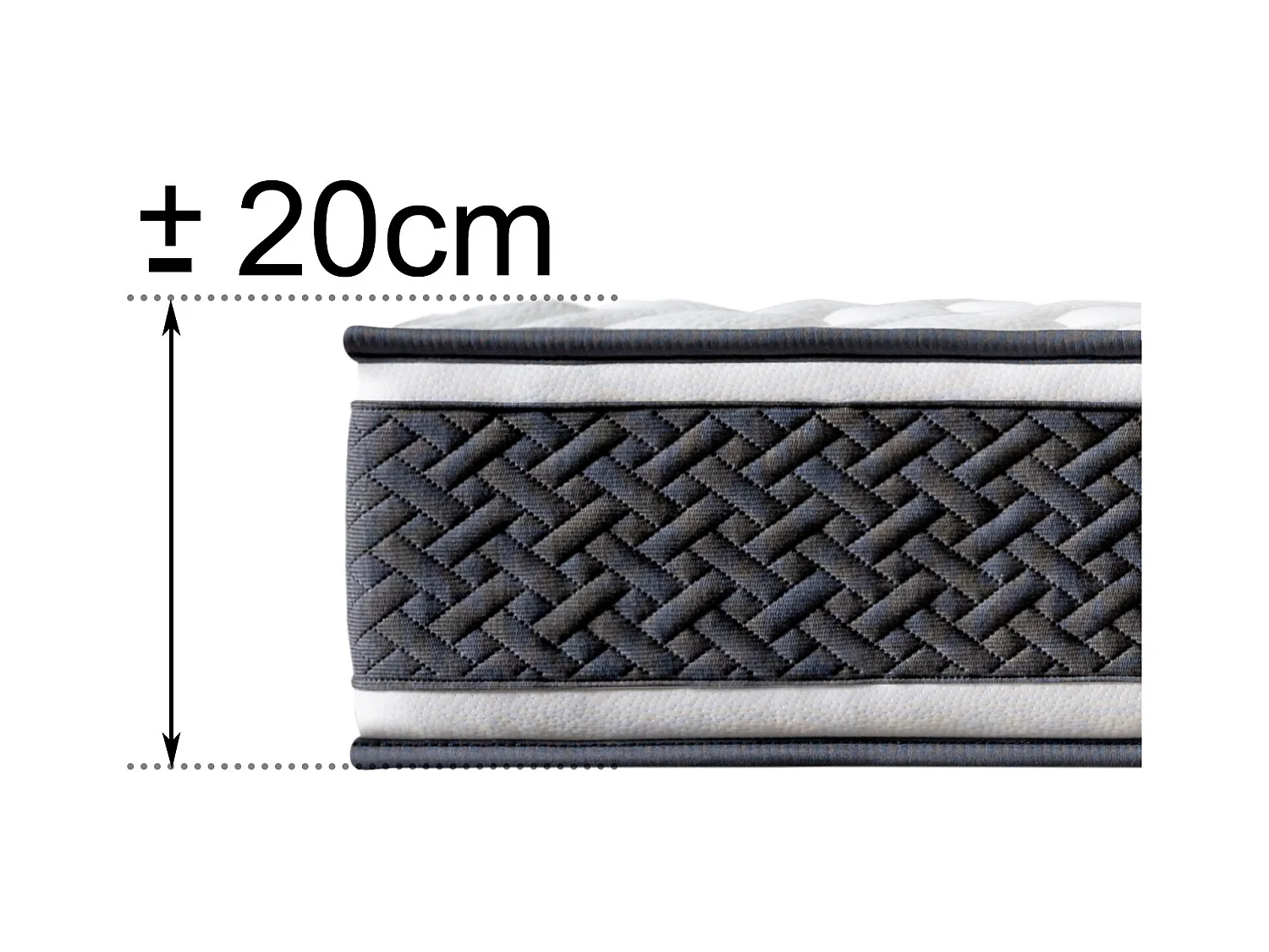 Matelas 140x190 Mousse HR "Luxe Confort" Extra Ferme | Double Face (Été-Hiver) | Soutien Équilibré, Parfait et Tonique | H20cm