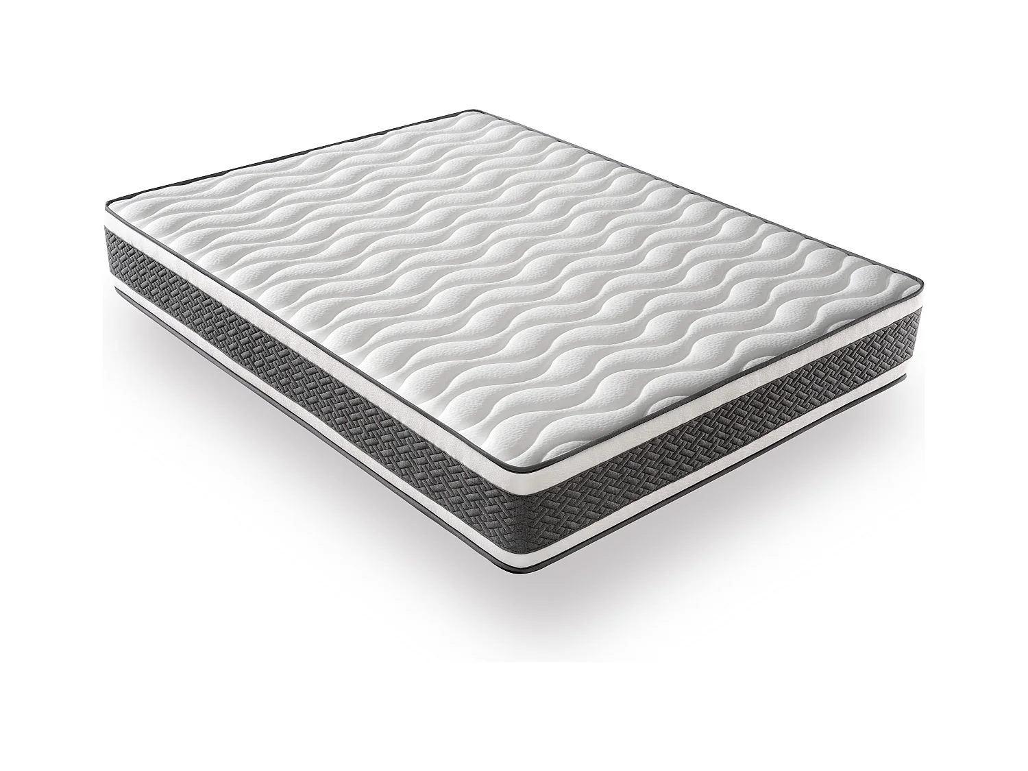 Matelas Ressorts Ensachés 160x200 Montecarlo - Ferme - Réversible - Côté Été/hiver - H25 Cm