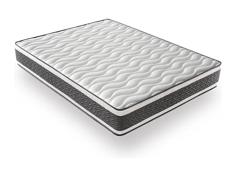 Matelas Ressorts Ensachés 180x200 Montecarlo - Ferme - Réversible - Côté Été/hiver - H25 Cm