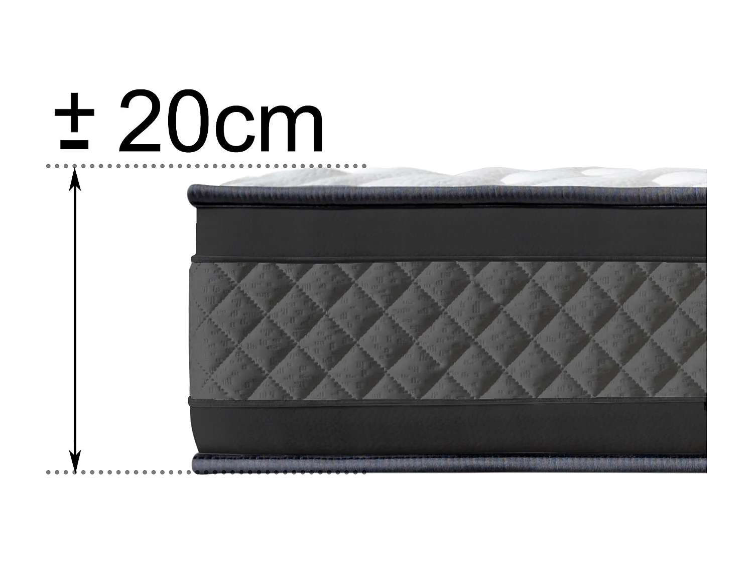 Matelas 90x190 Mousse HR "Luxe Confort" Extra Ferme | Double Face (Été-Hiver) | Soutien Équilibré, Parfait et Tonique | H20cm