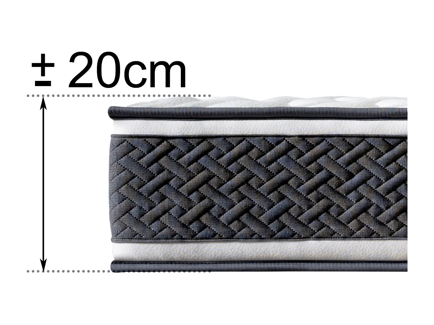 Matelas 90x190 Mousse HR "Luxe Confort" Extra Ferme | Double Face (Été-Hiver) | Soutien Équilibré, Parfait et Tonique | H20cm