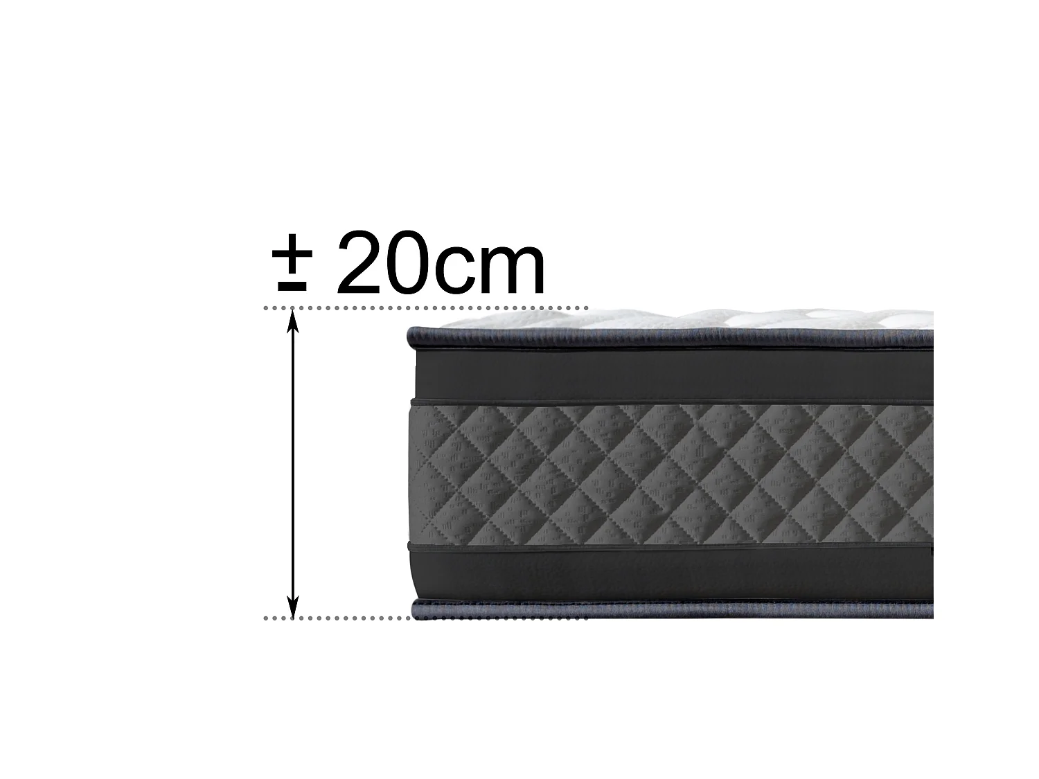 Matelas 140x200 Mousse HR "Luxe Confort" Extra Ferme | Double Face (Été-Hiver) | Soutien Équilibré, Parfait et Tonique | H20cm